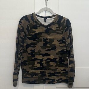 J. Crew Camouflage Crew Neck Sweater
